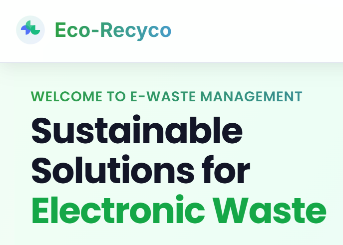 Eco-Recyco E-Waste Management System